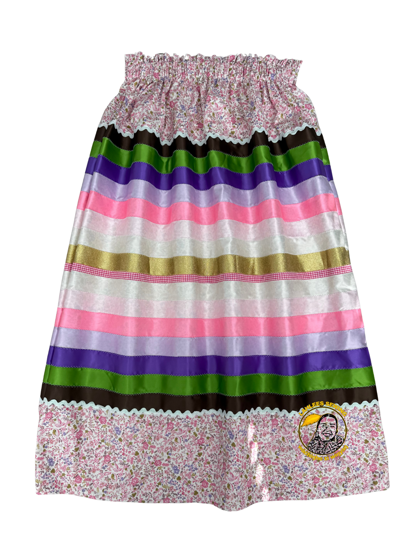 💝Pink/Gold flower skirt💝