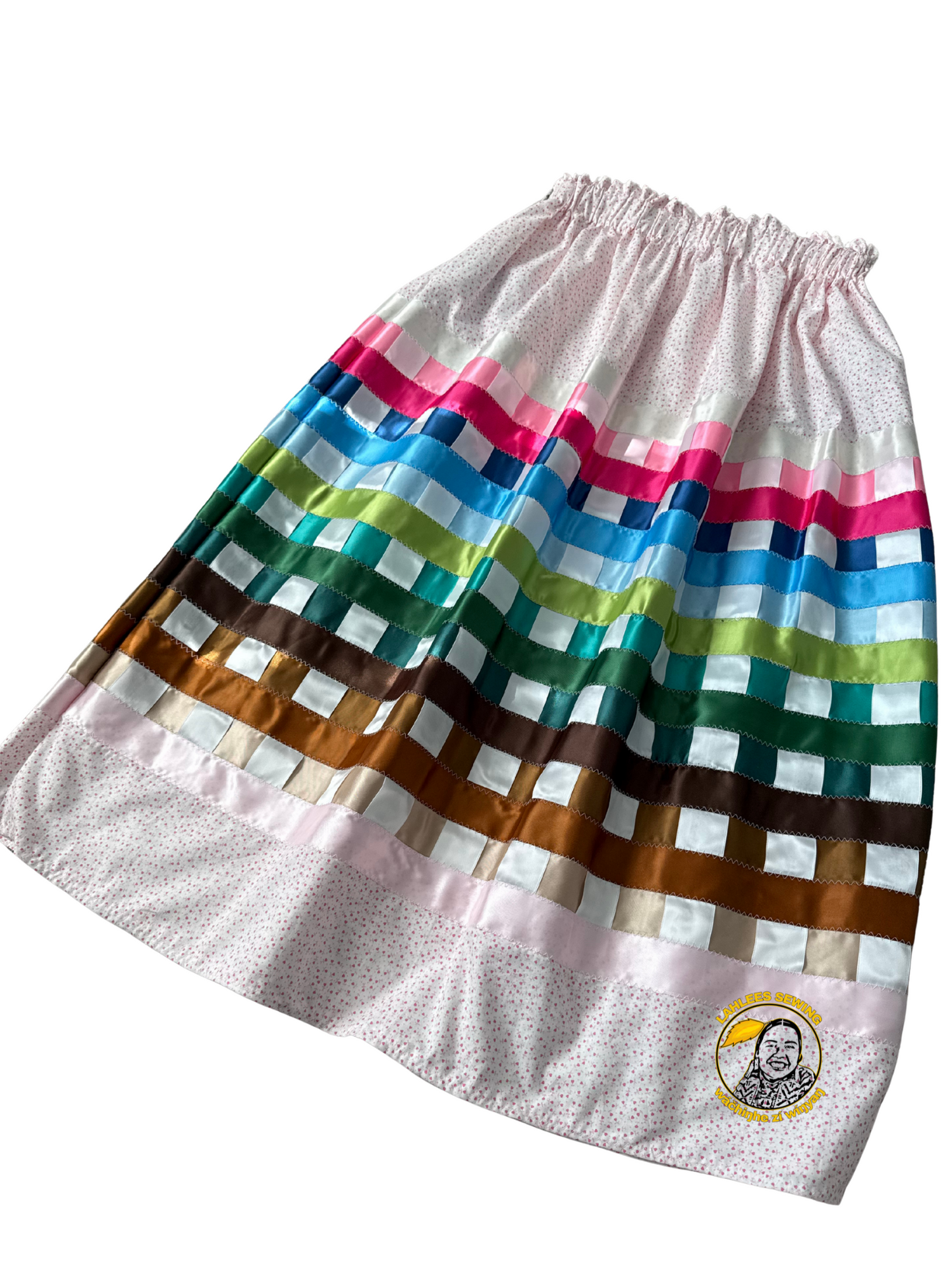 🩷Pink/blue woven skirt🩷