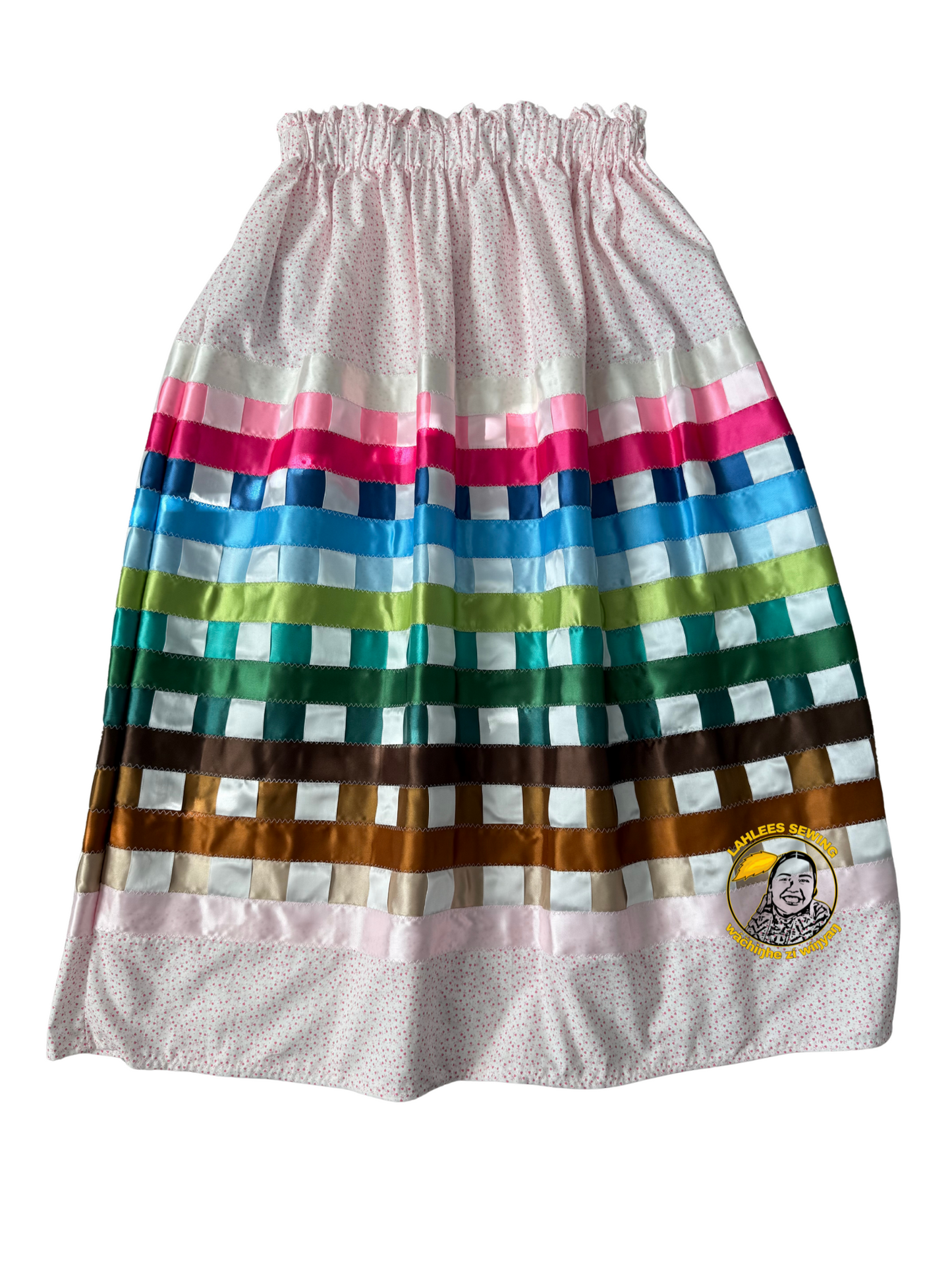 🩷Pink/blue woven skirt🩷